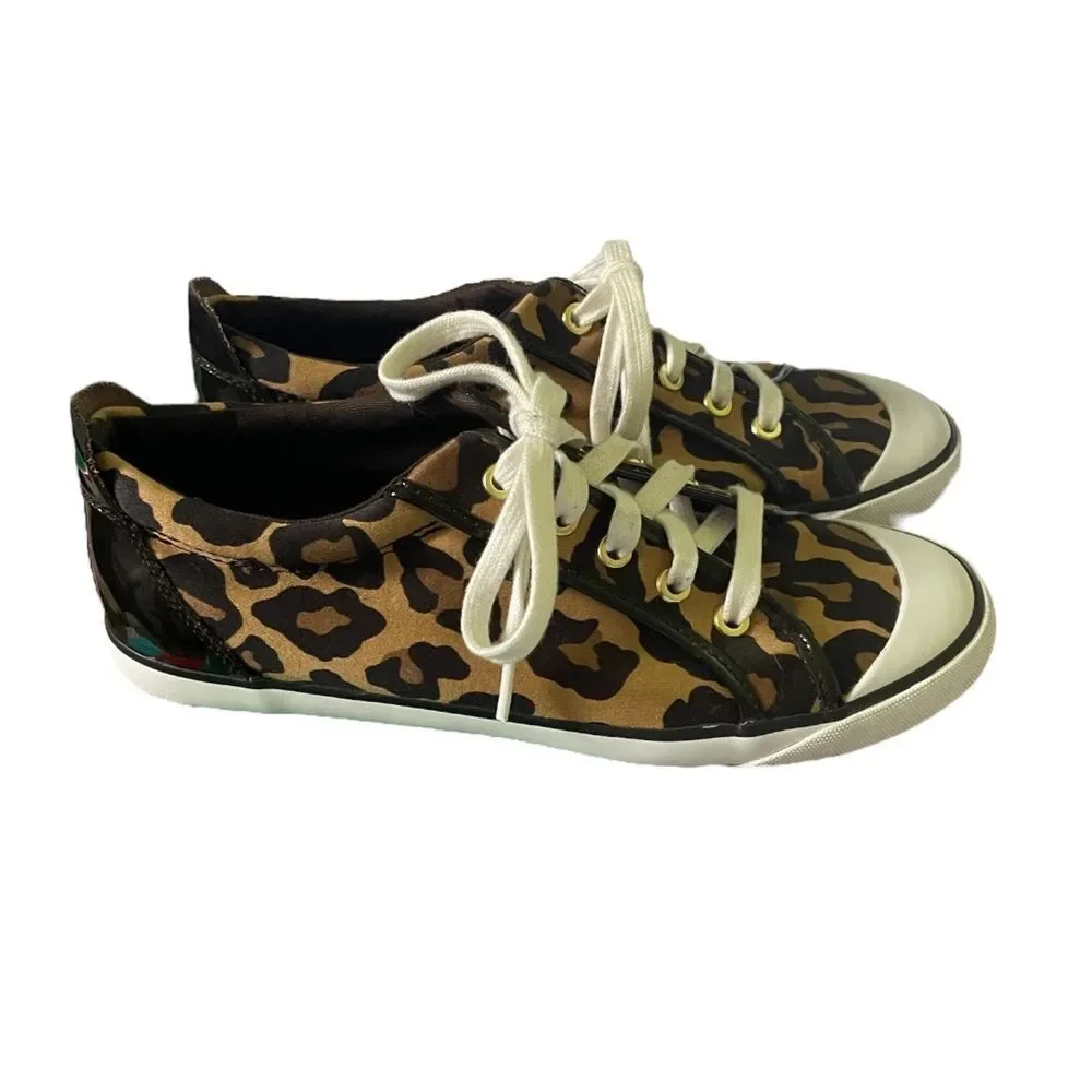 Coach | Women's Leatherware Barrett Animal Print Sneakers Size 9 - Picture 2 of 6